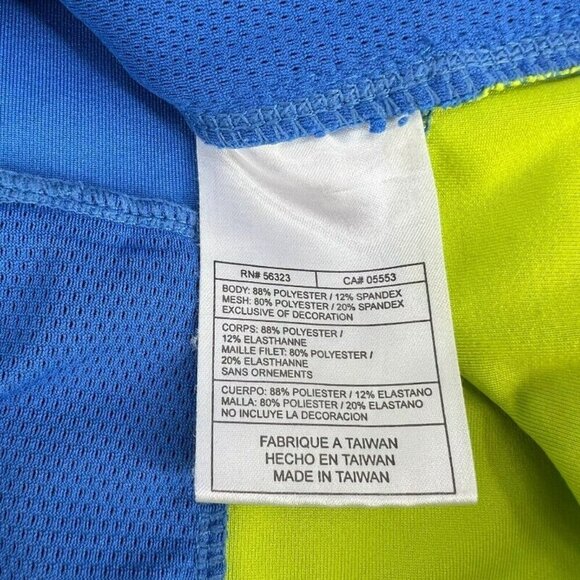 Nike Dri-Fit Warm Up Run Gym Jacket Junior L = Womens M Blue Yellow Full Zip - Picture 4 of 8